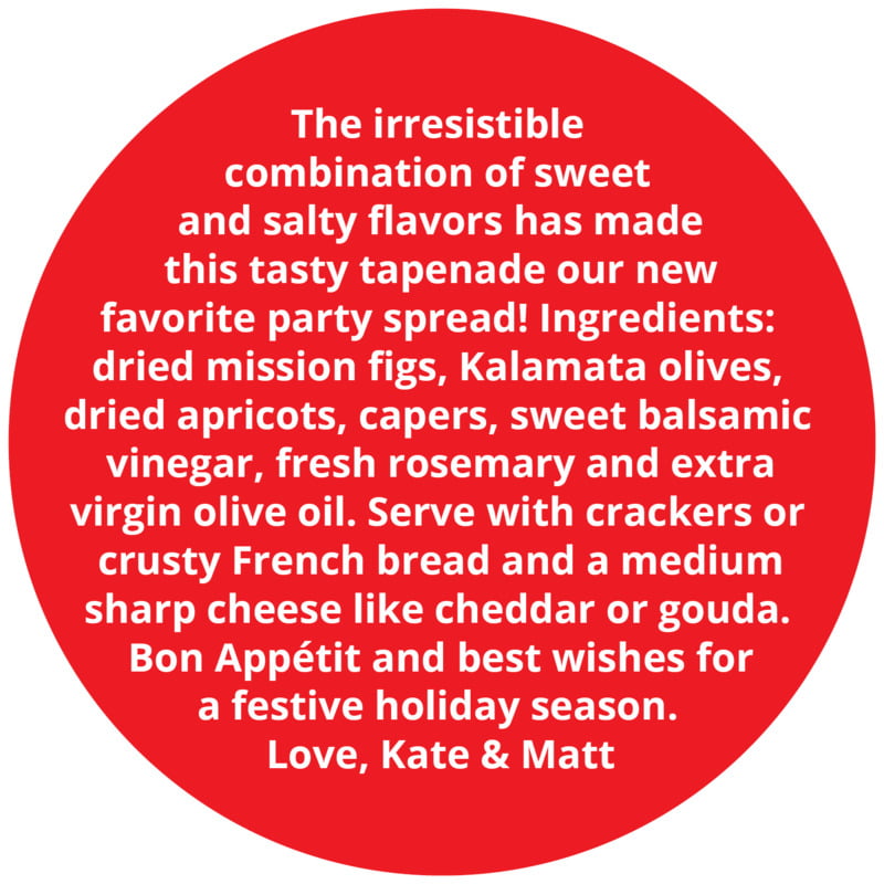 circle text label - cherry red - elements (set of 20)