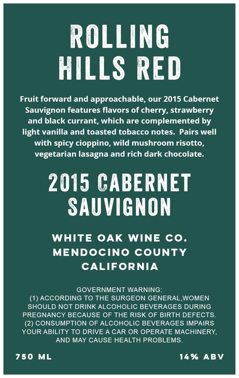 large wine text labels - deep green - elements (set of 8)