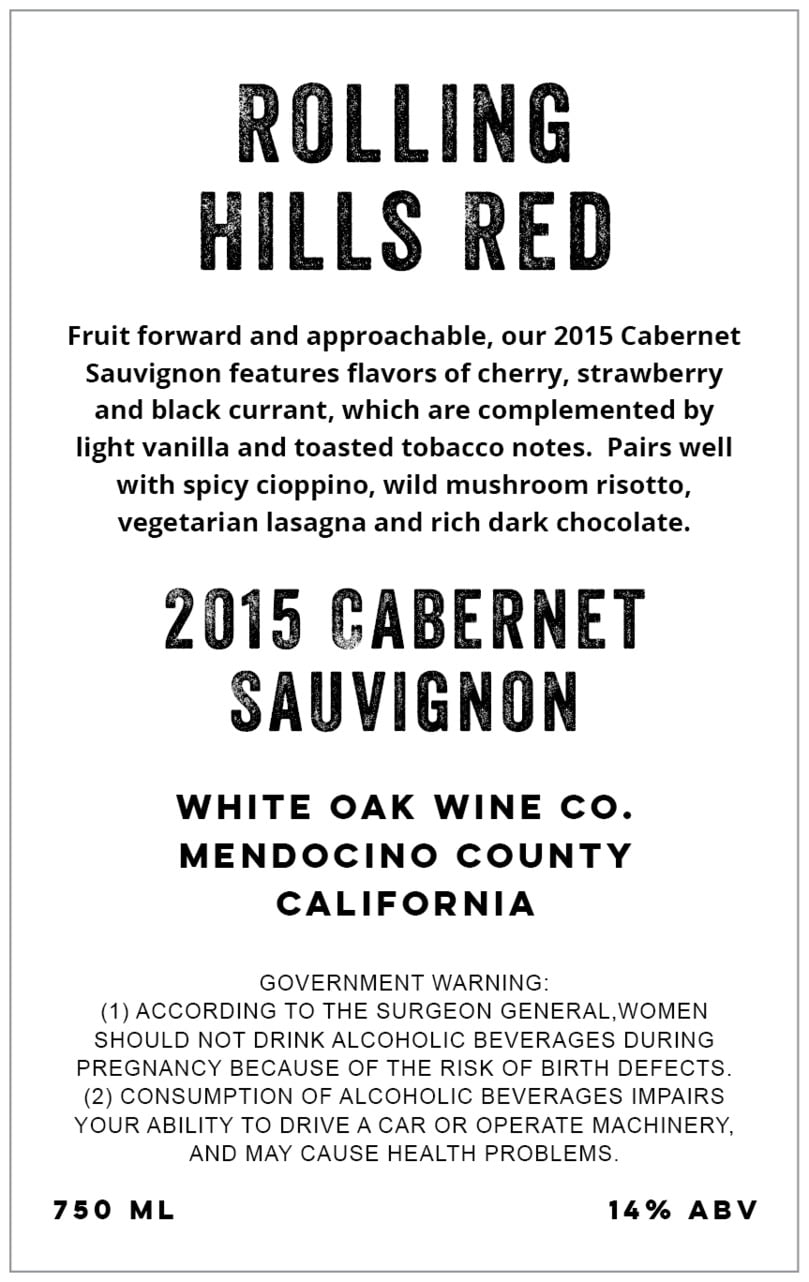 large wine text labels - white - elements (set of 8)