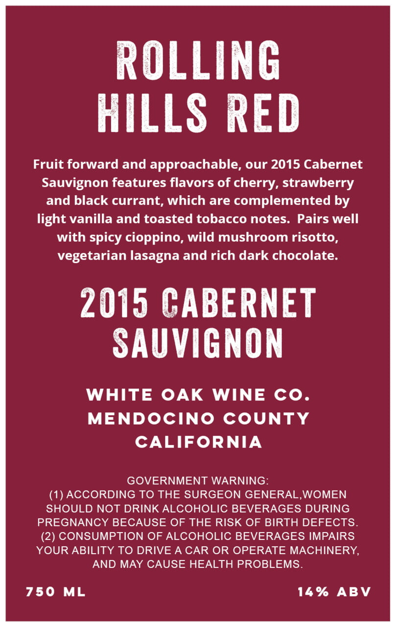 large text label - wine - elements (set of 8)