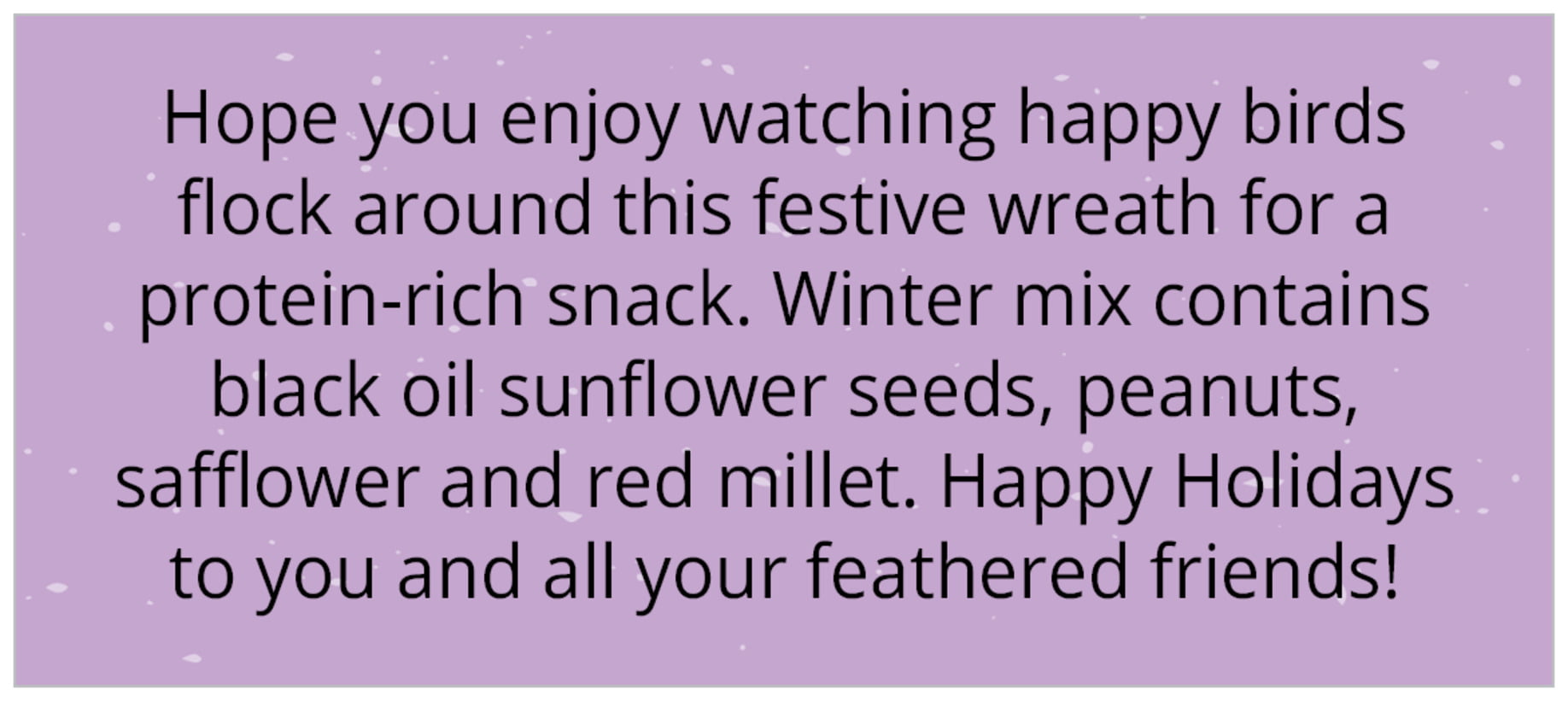 small rectangular custom text labels - purple - merry birdies (set of 24)
