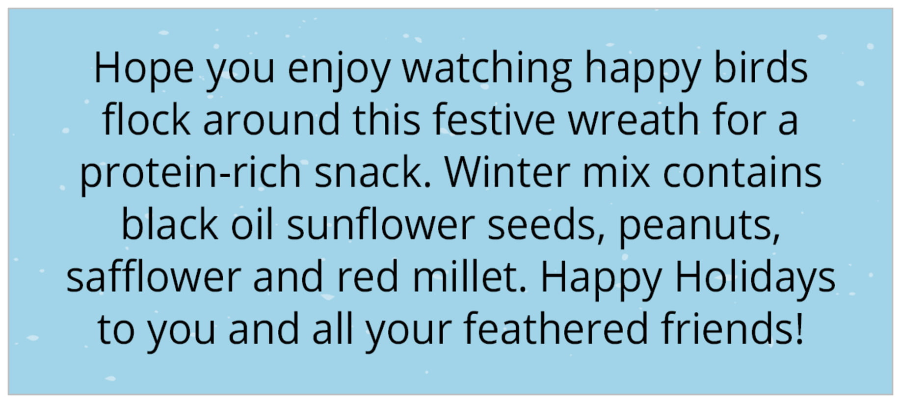 small rectangular custom text labels - sky - merry birdies (set of 24)