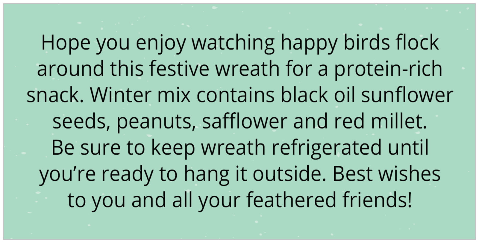 small rectangular custom text labels - mint - merry birdies (set of 24)